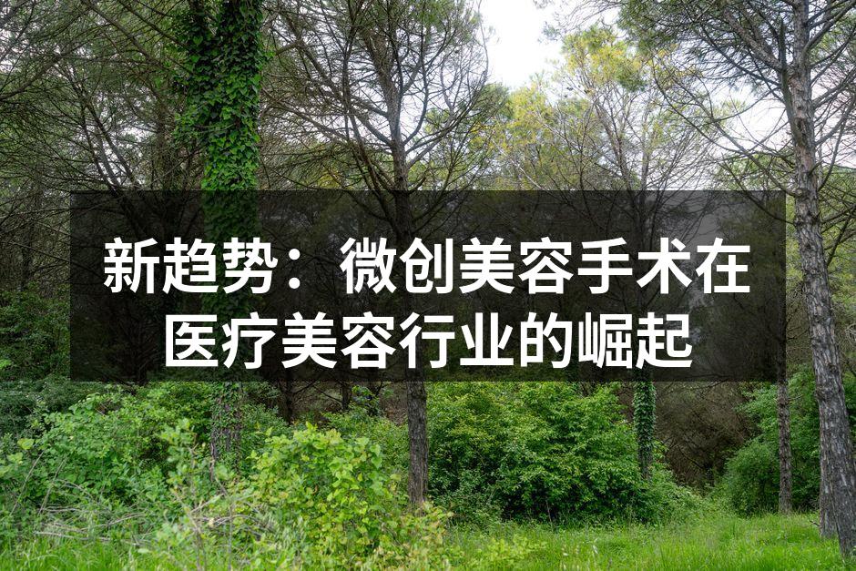 新趋势：微创美容手术在医疗美容行业的崛起